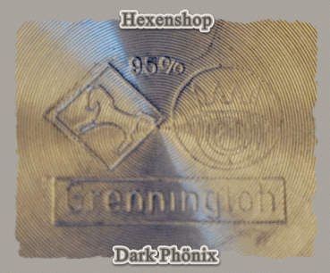 Hexenshop Dark Phönix Kristallkugel & Zinn Ständer
